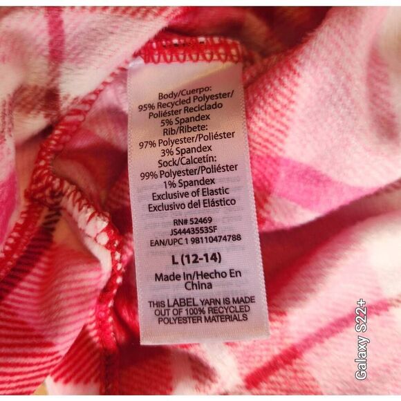 Joy Spun super soft pajamas bright hot pink plaid - Picture 4 of 7